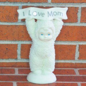 Department 56 Snowbaby I Love Mom Collectible Gift Giving Mother's Day Figurines